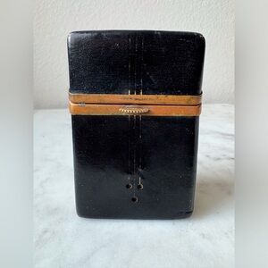Vintage Black and Gold Cigarette‎ Leather Case